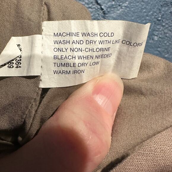 Gap Size 6 Mocha Linen Cotton Blend A-Line Skirt Lined Office Capsule Wardrobe - Picture 6 of 9